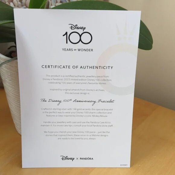 Pandora Disney 100th Anniversary Moments Snake Chain Bracelet Brand New - Picture 6 of 15